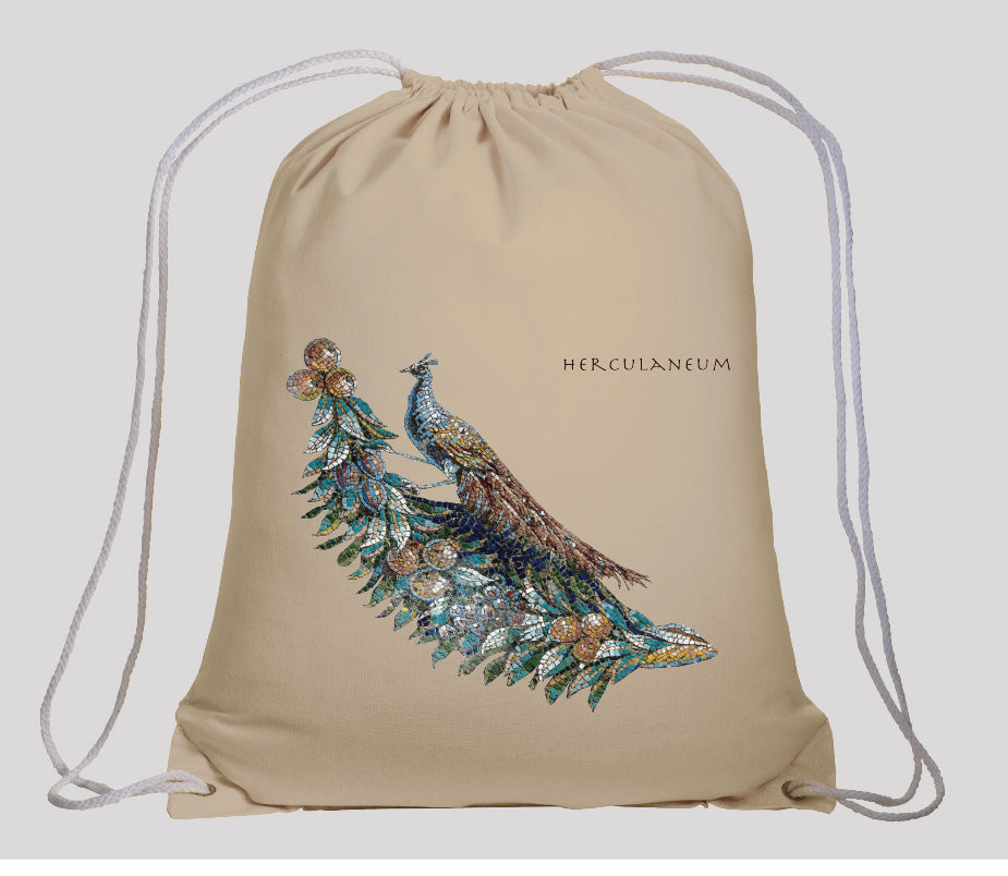 Peacock canvas backpack