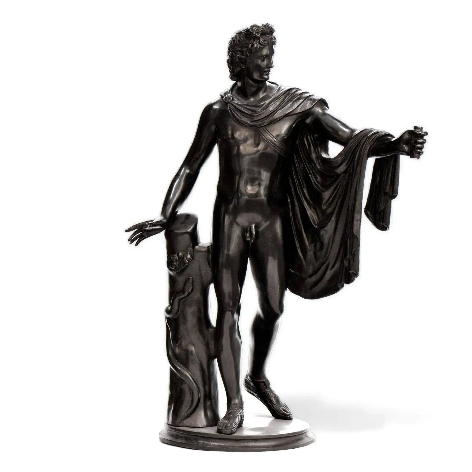 Apollo Belvedere statua in bronzo copia musei Vaticani