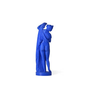 Statua Venere Afrodite Callipigia blu, vista posteriore