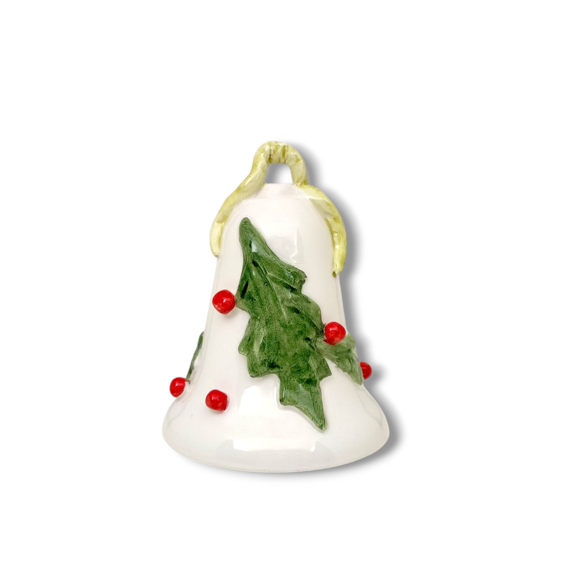 Campanella in Porcelain of Capodimonte with Holly – Handmade in Naples | The Bourbons