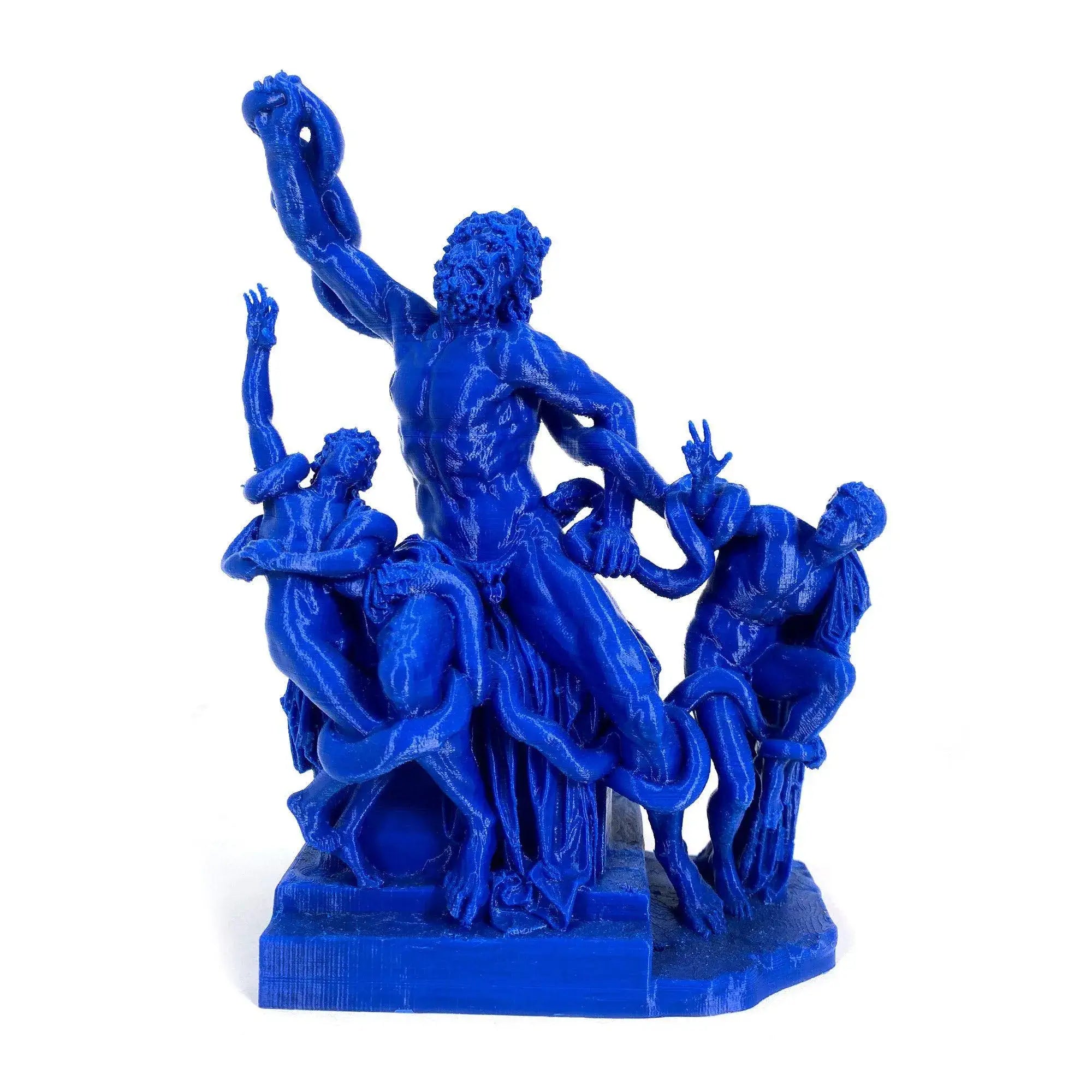 Stampa 3D del Laocoonte ed i suoi figli, statuetta blu