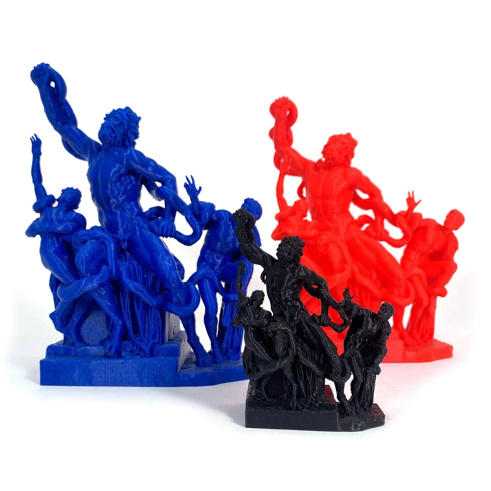 Laocoonte Stampa 3D blu, rosso e nero