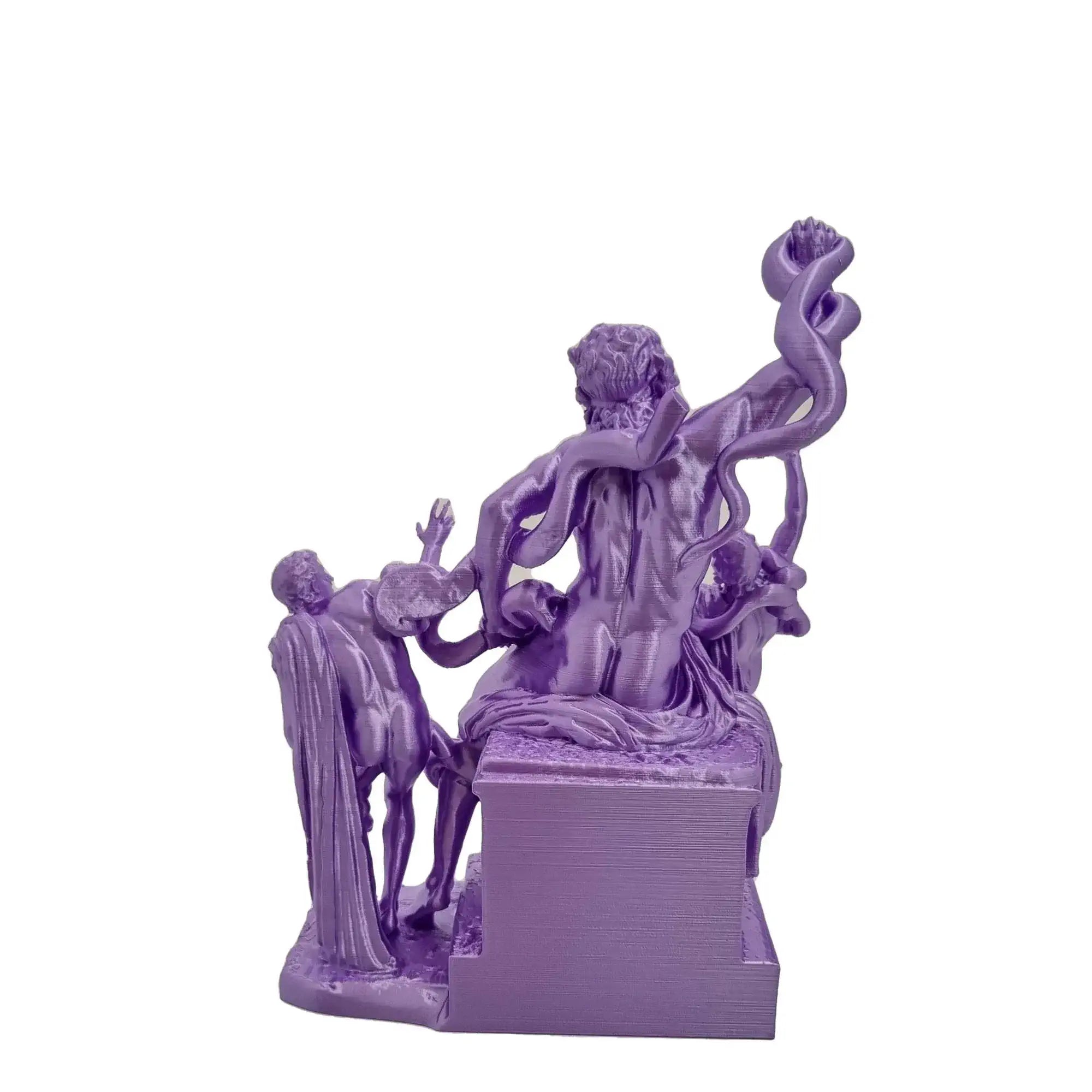 Stampa 3D del Laocoonte ed i suoi figli, statuetta viola