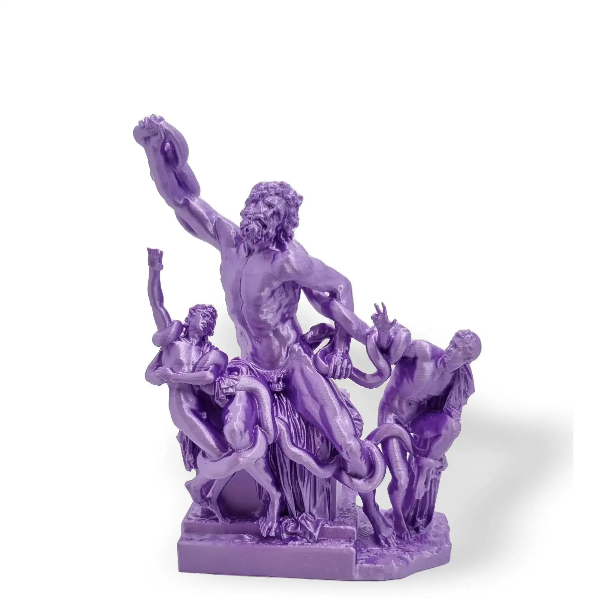 Stampa 3D del Laocoonte ed i suoi figli, statuetta viola