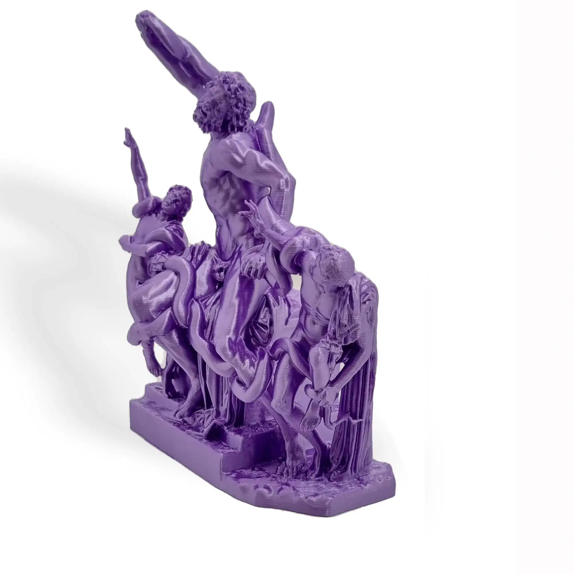 Stampa 3D del Laocoonte ed i suoi figli, statuetta viola