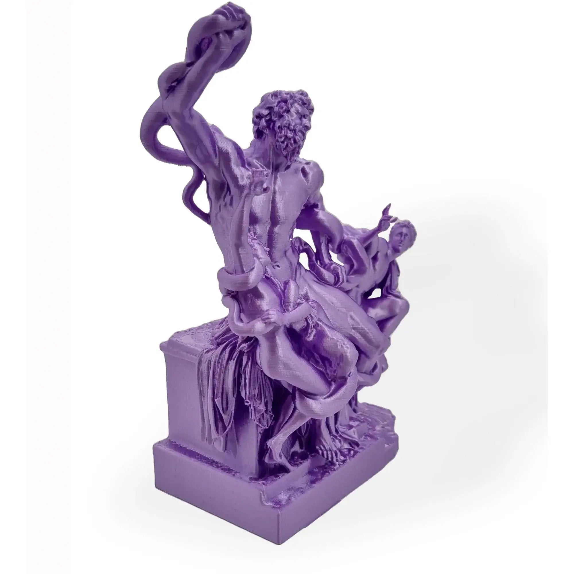 Stampa 3D del Laocoonte ed i suoi figli, statuetta viola