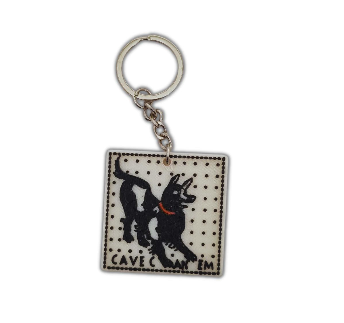 Cave Canem Pompeii mosaic - Keychain