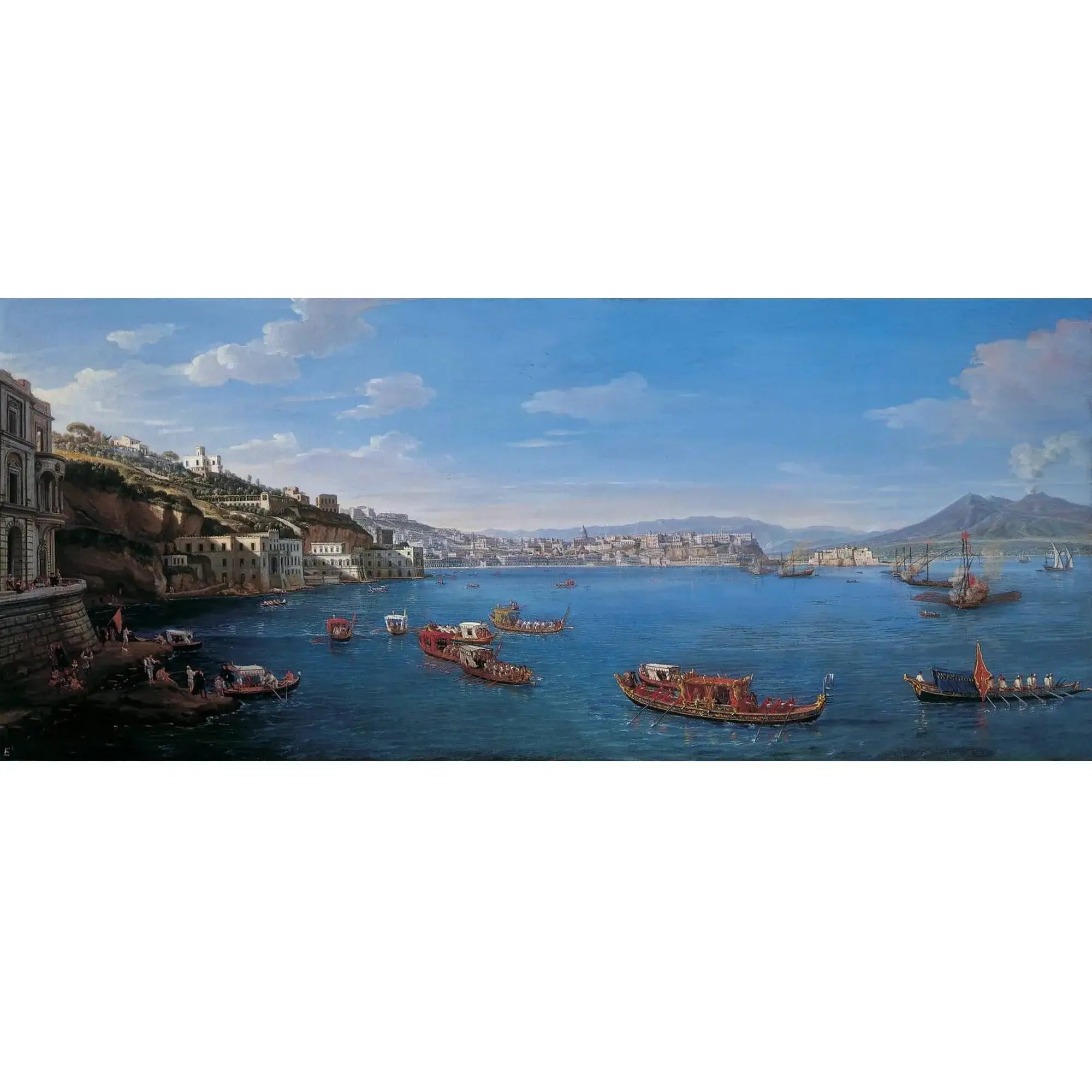 L'opera "Posillipo con il palazzo Donn'Anna" di Gaspar Van Wittel.