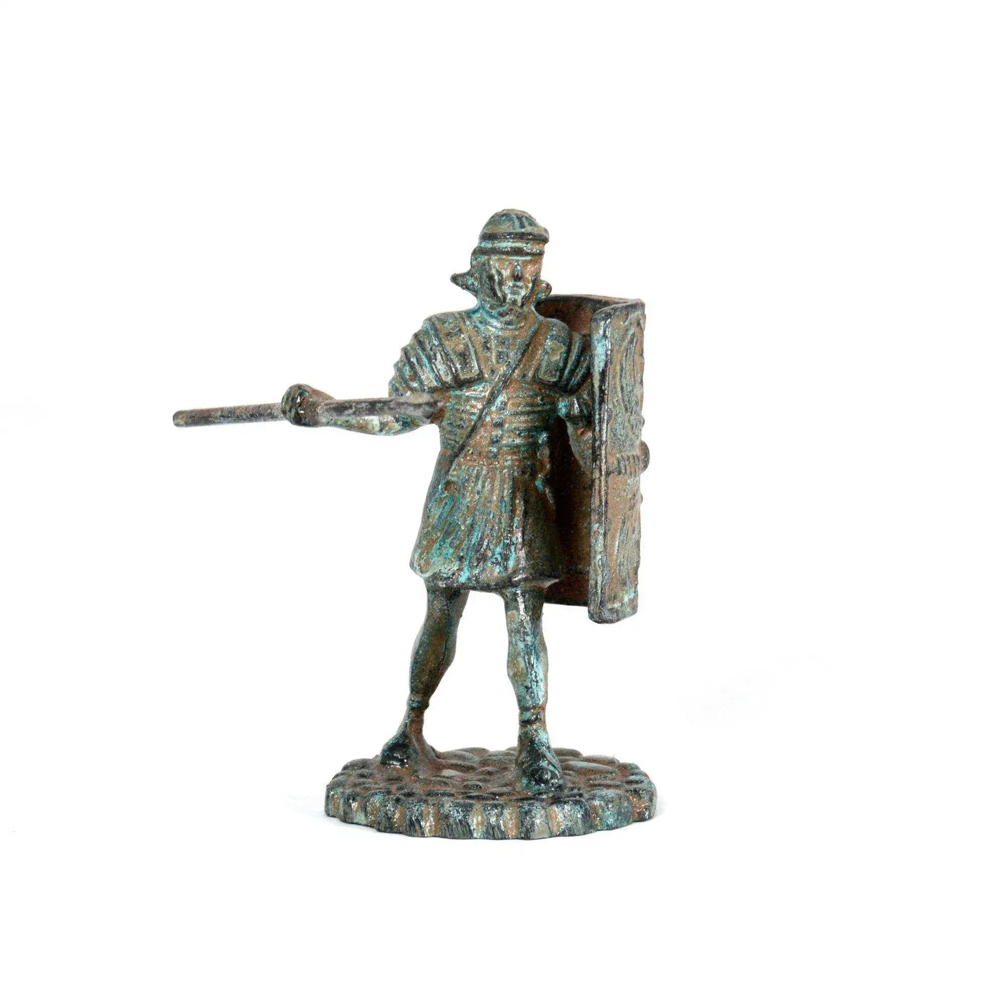 Guerriero legionario romano, statuetta in bronzo