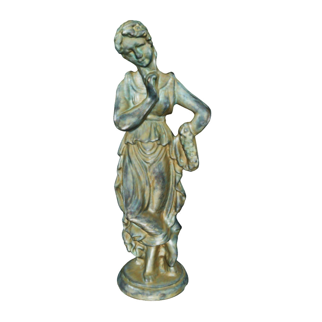 Roman Woman in Typical Clothes Bronze Statuette